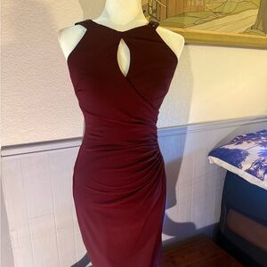 Ralph Lauren Burgundy Sleeveless Dress